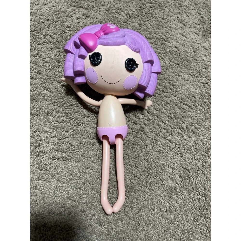 Lalaloopsy Doll Purple Hair Pink Bow Button Eyes 12 inch Large Figure MGA 01-03